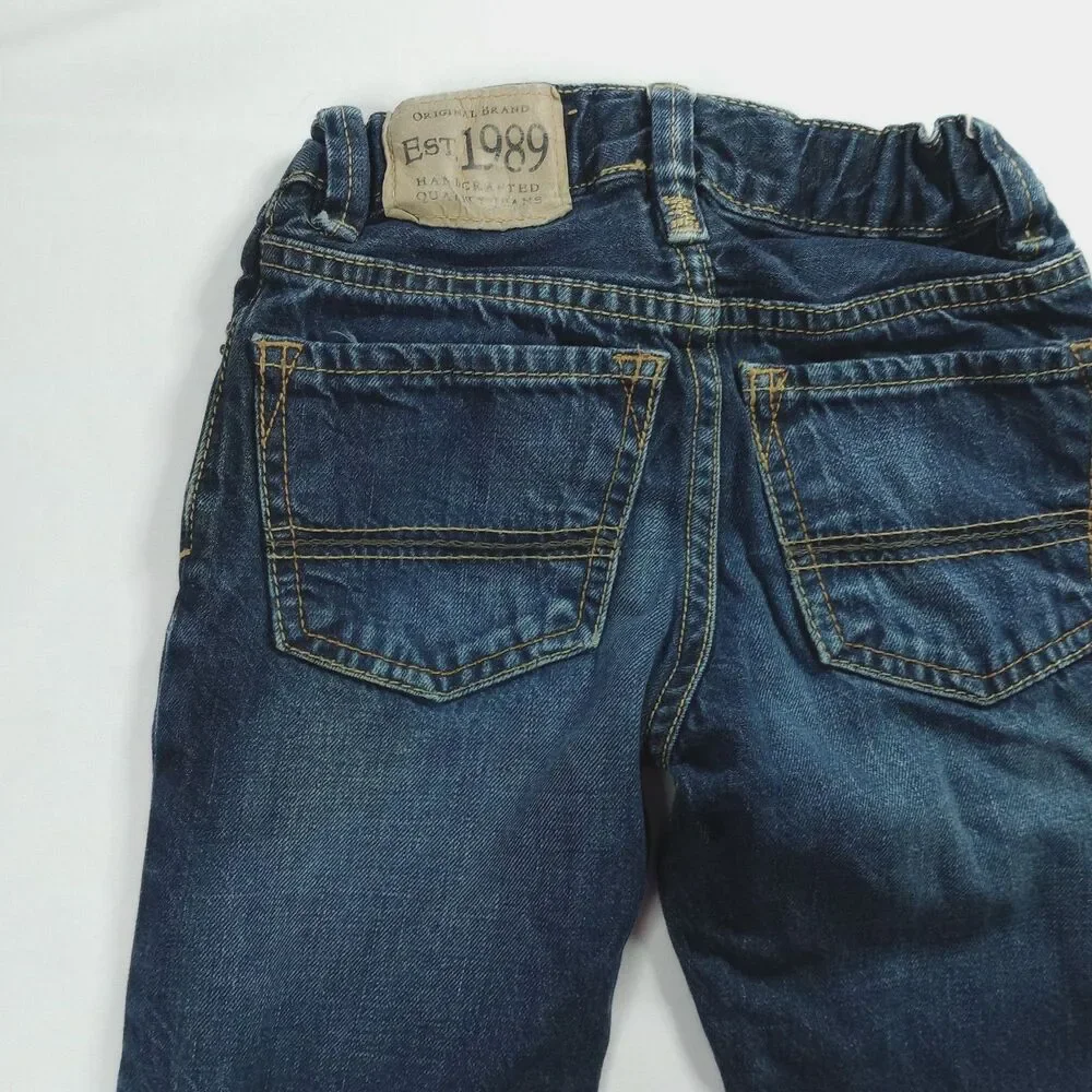 The Children's Place Skinny Jeans Adjustble Waist Denim Pants Cotton Dark Boys 5